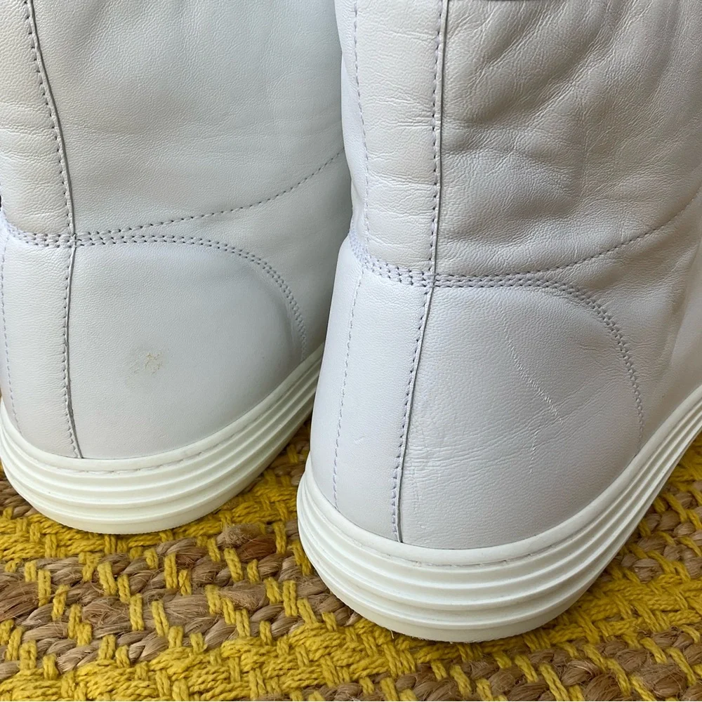 Men’s Gucci White Leather Studded High Top Sneaker Size 15 AUTHENTIC